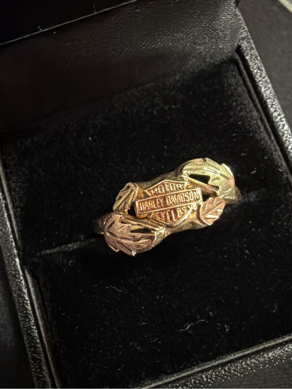 10k Harley Davidson Black Hills Gold Ring